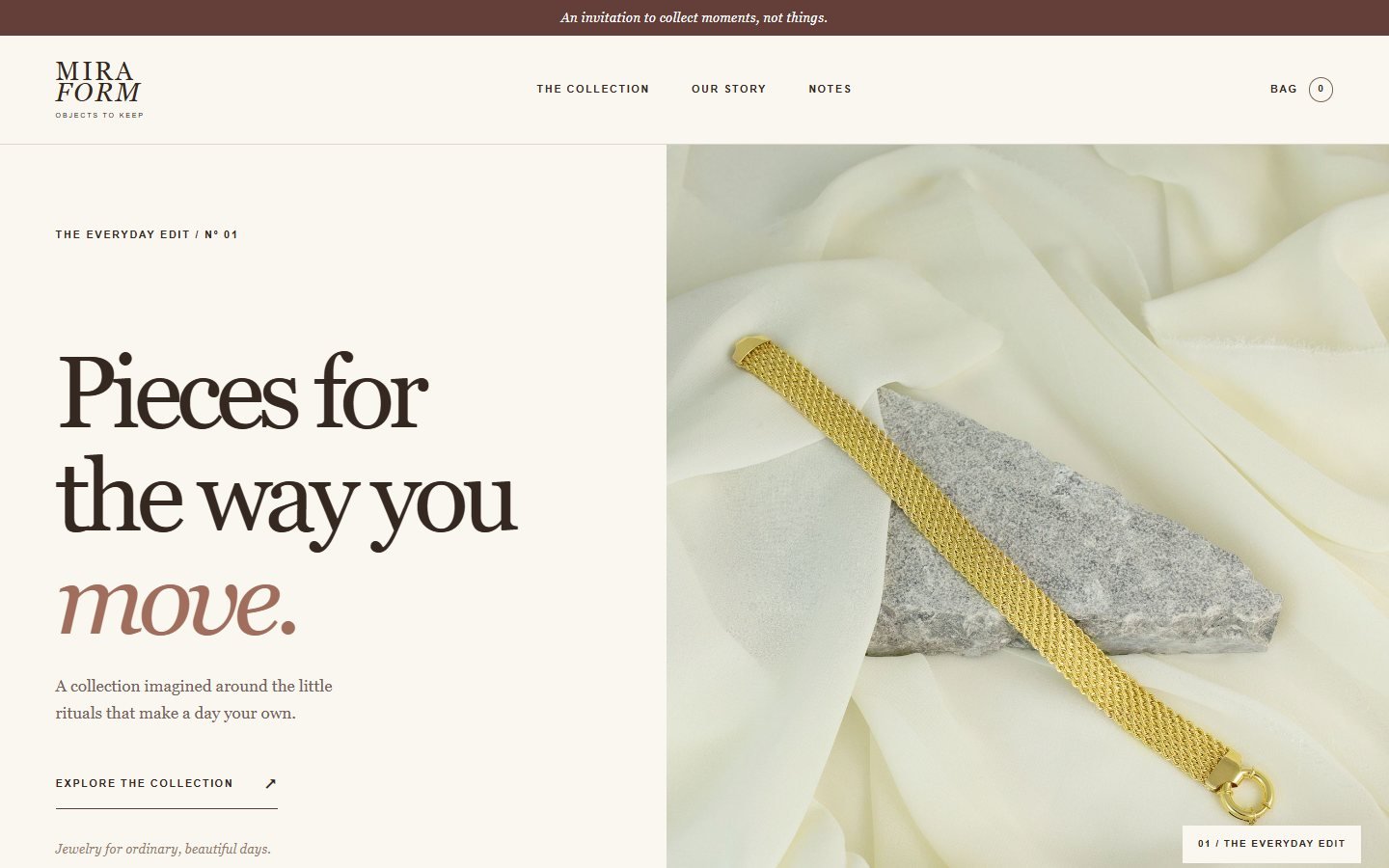 Screenshot of website example: Jewelry eShop